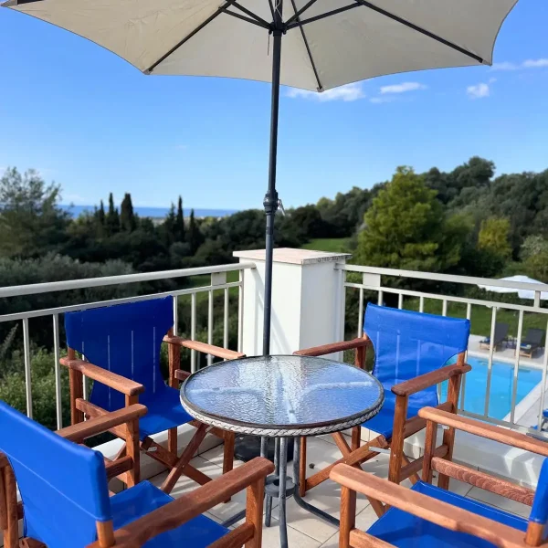Image depicting the view from the upper terrace towards the sea