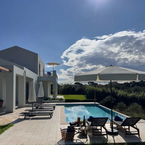 Image depicting the pool and villa taken as a long shot